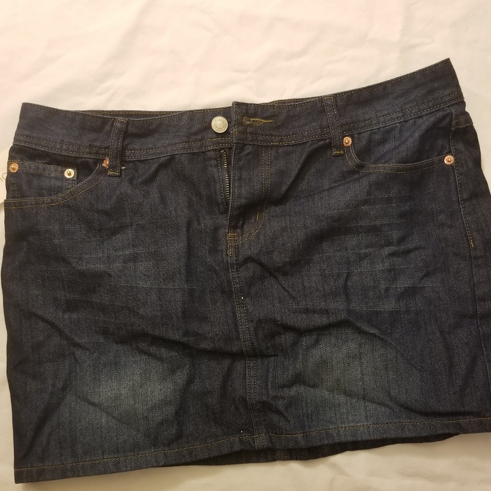 Chouyatou denim mini skirt large